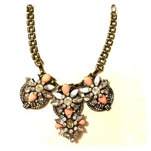 Pink, silver, white necklace